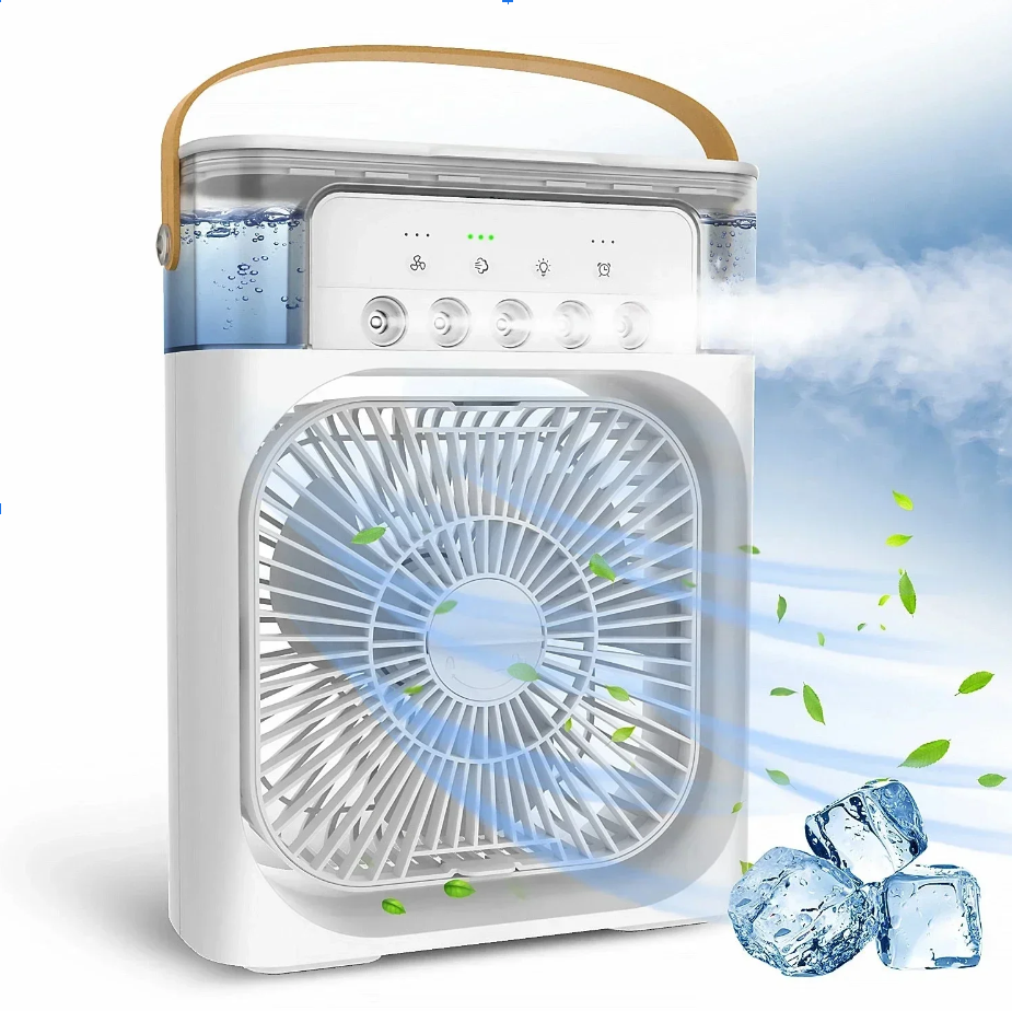 BreezePro | 3-in-1: Portable Air Cooler, Humidifier, and LED Night Light