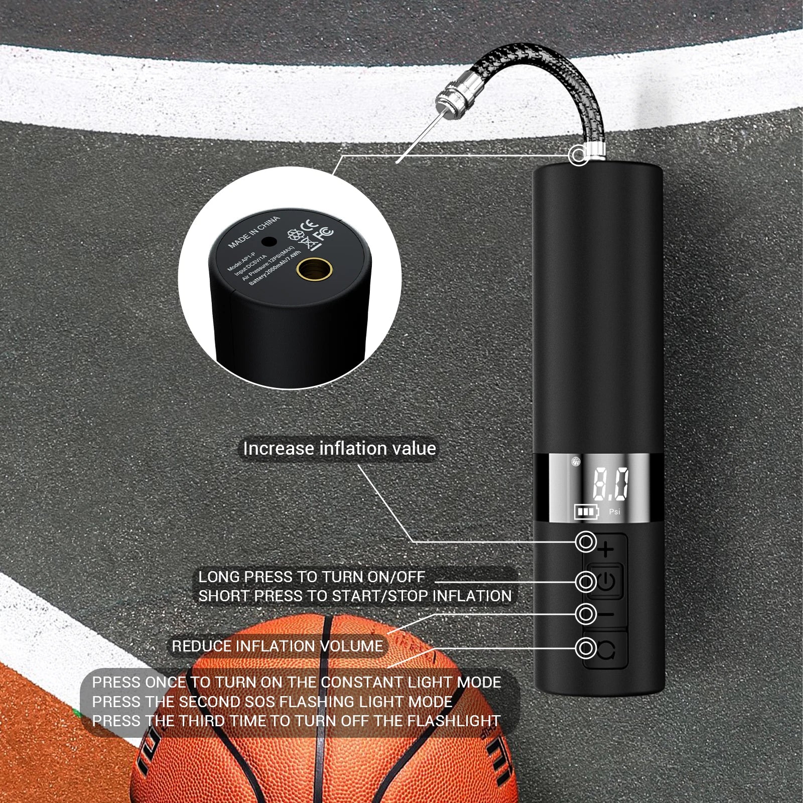 SportPump | Fast Electric Air Pump for Sports Balls and Bikes